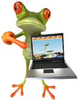 computer recycling frog